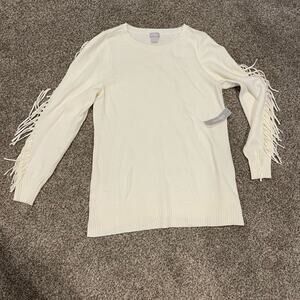 NWT Chicos fringe sweater